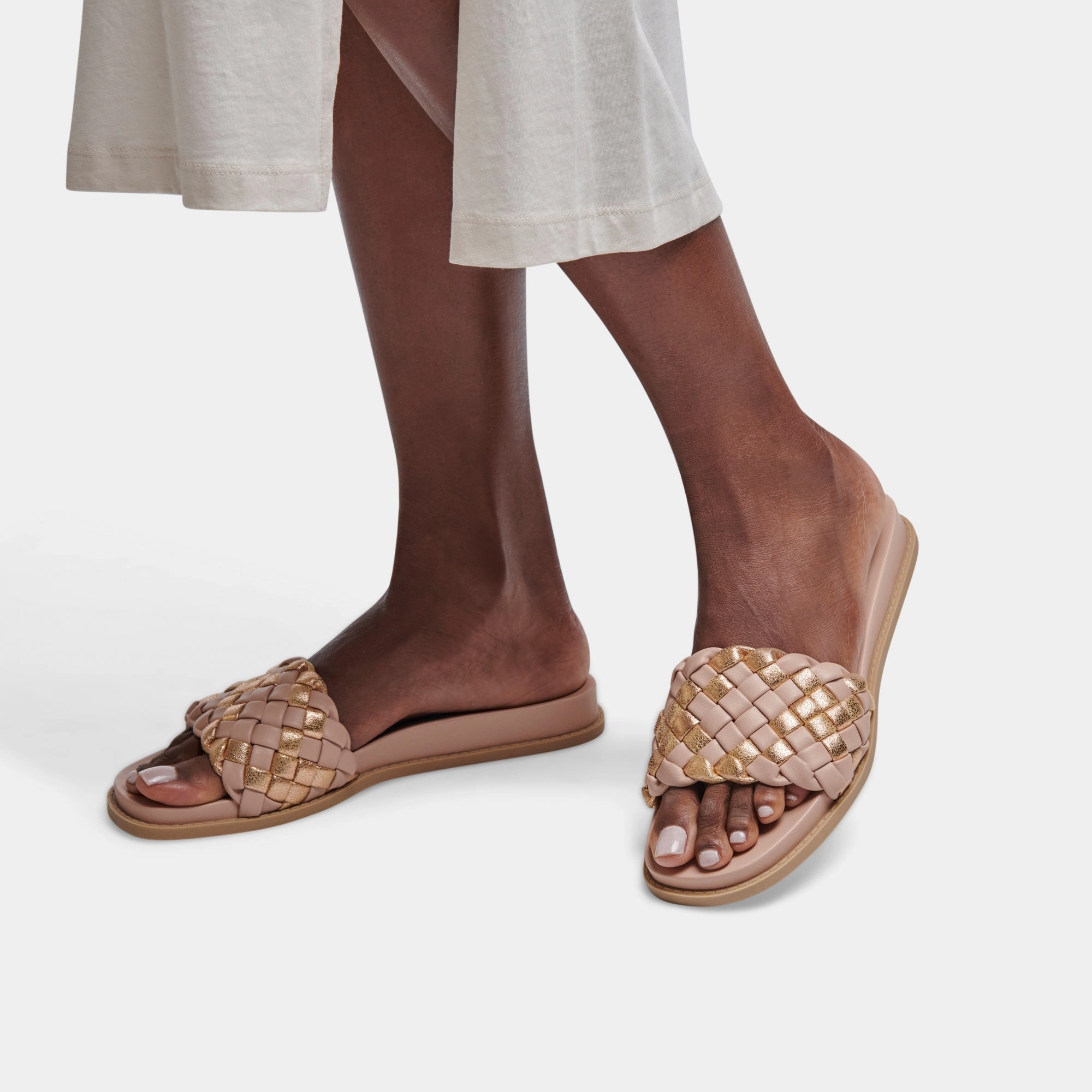 GRAZIE SANDALS NATURAL MULTI STELLA - re:vita Arch Support Slide Sandals