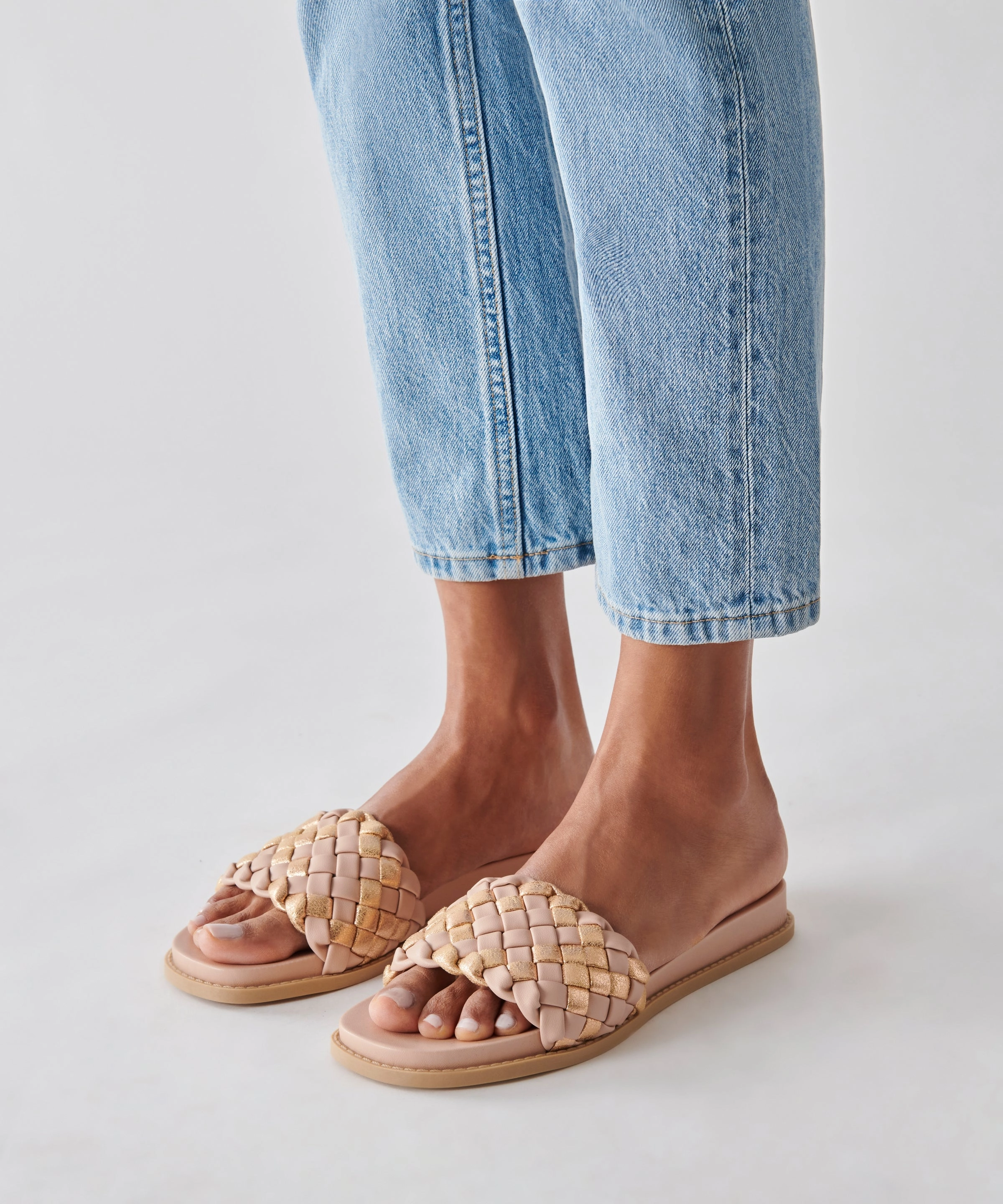 GRAZIE SANDALS NATURAL MULTI STELLA - re:vita Beach Slide Sandals