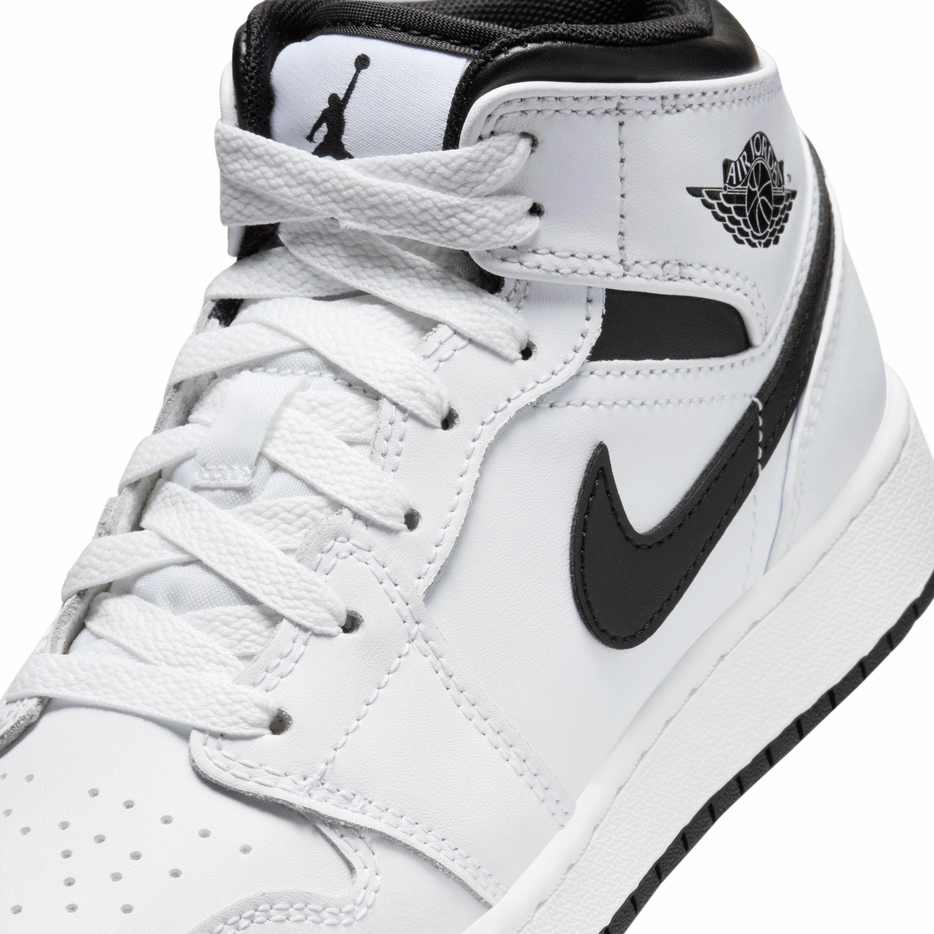 Silver Basketball Shoes Kids Air Jordan 1 Mid 'White'
