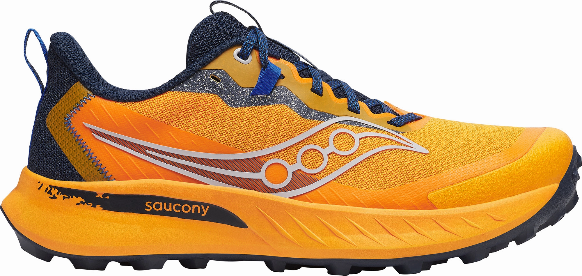Saucony Peregrine 15 Mens Trail Running Shoes - Orange Running Shoes With Big Toe Box