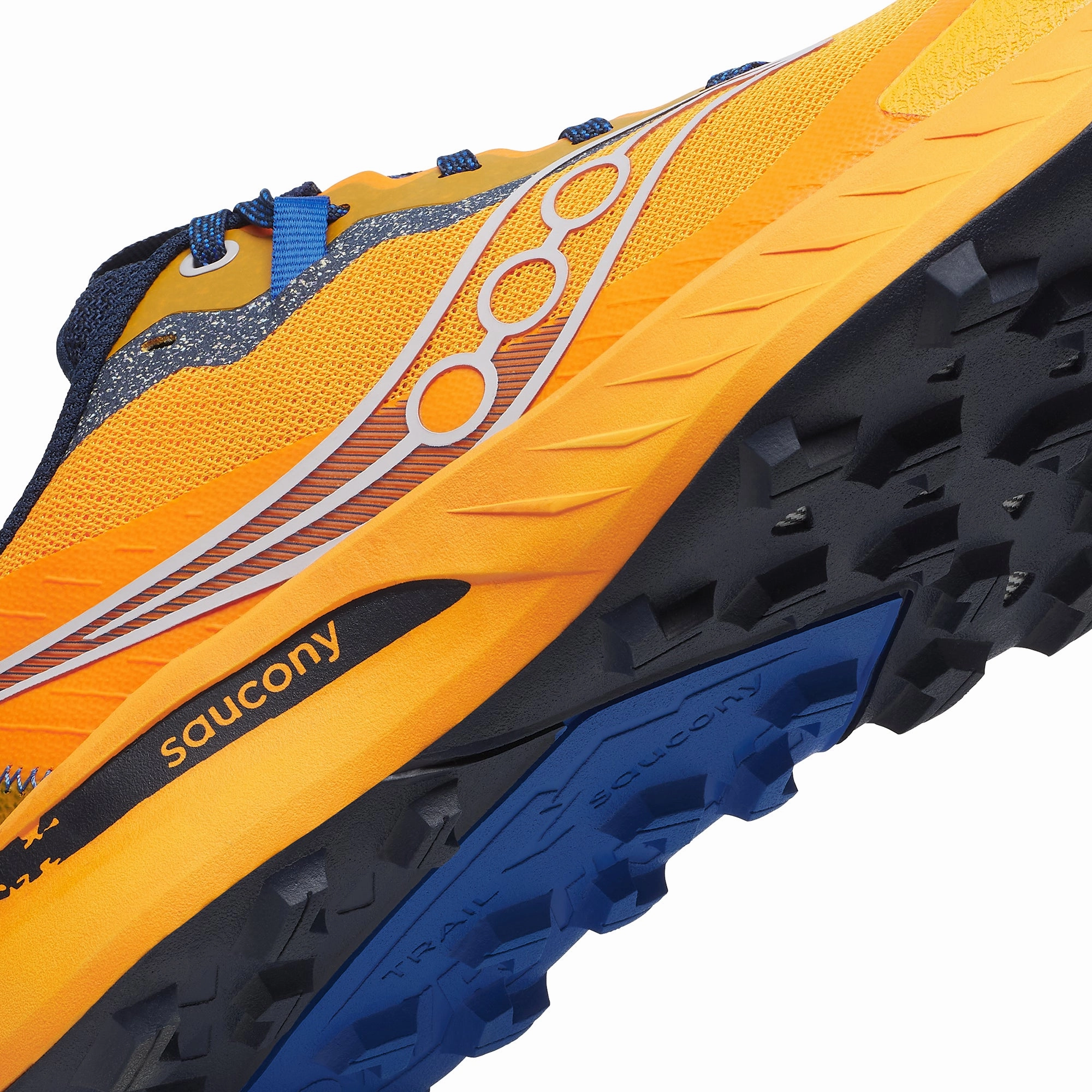 Saucony Peregrine 15 Mens Trail Running Shoes - Orange Low Profile Running Shoes