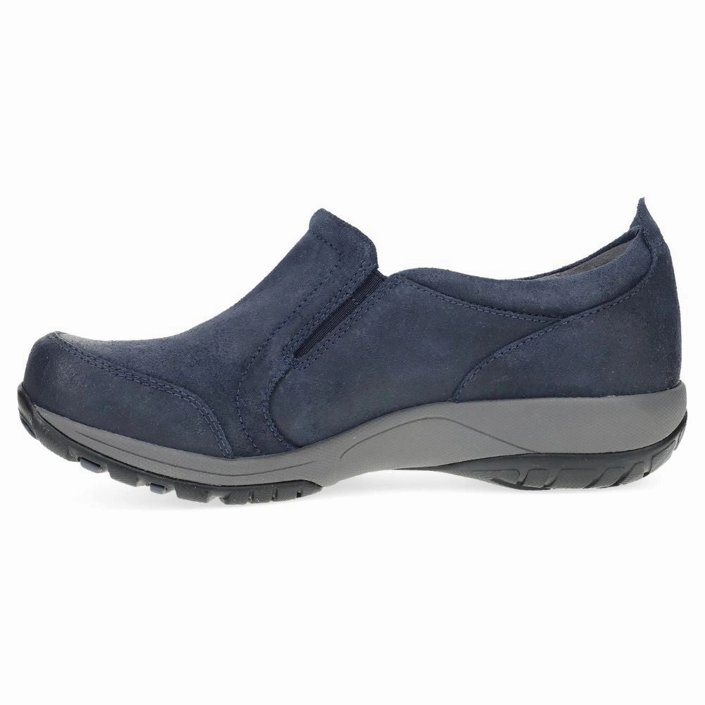 Dansko Pippy Navy Waterproof Suede Sneaker (Women's) Best Warm Weather Hiking Shoes