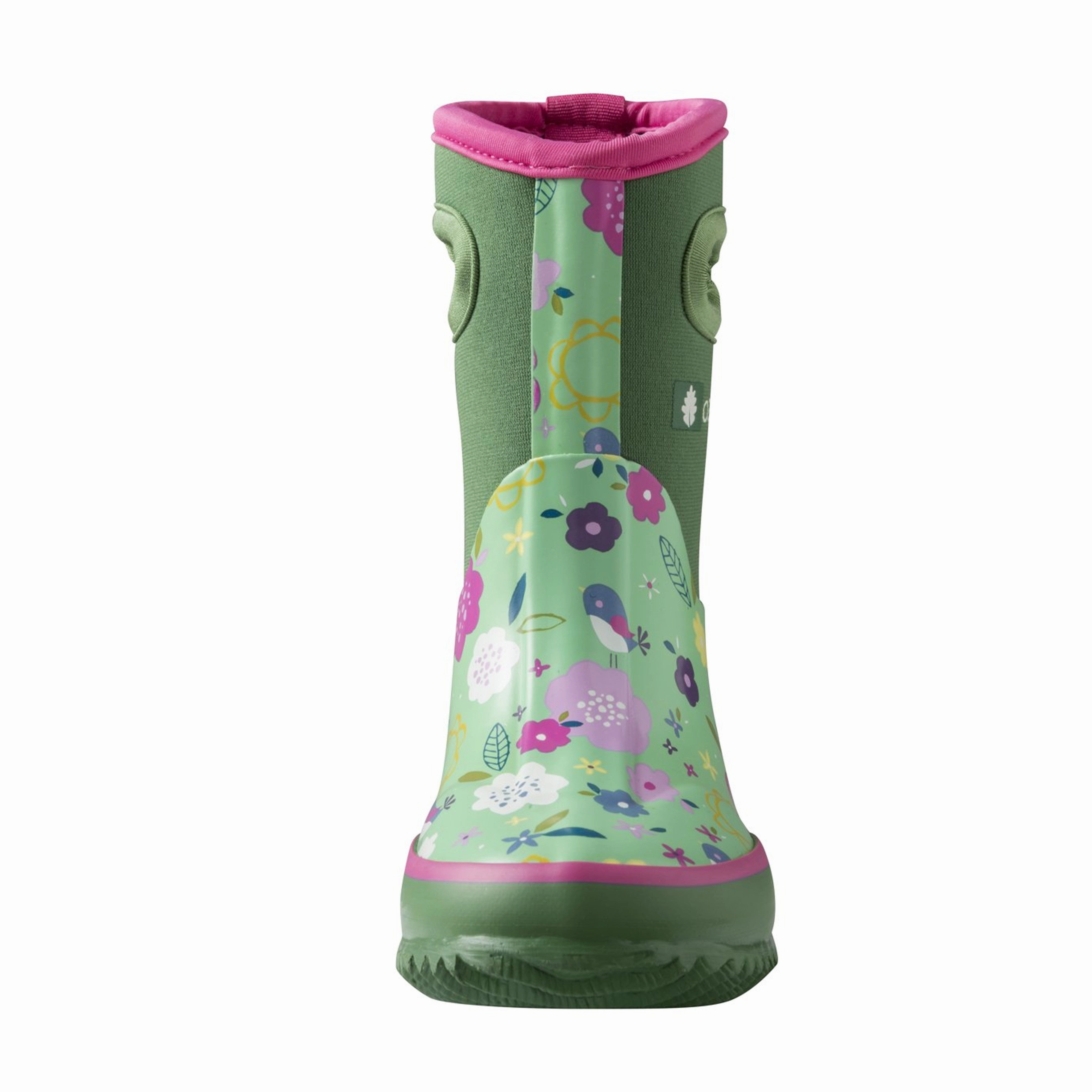 Green Floral Neoprene Rain/Snow Boots All Weather Snow Boots