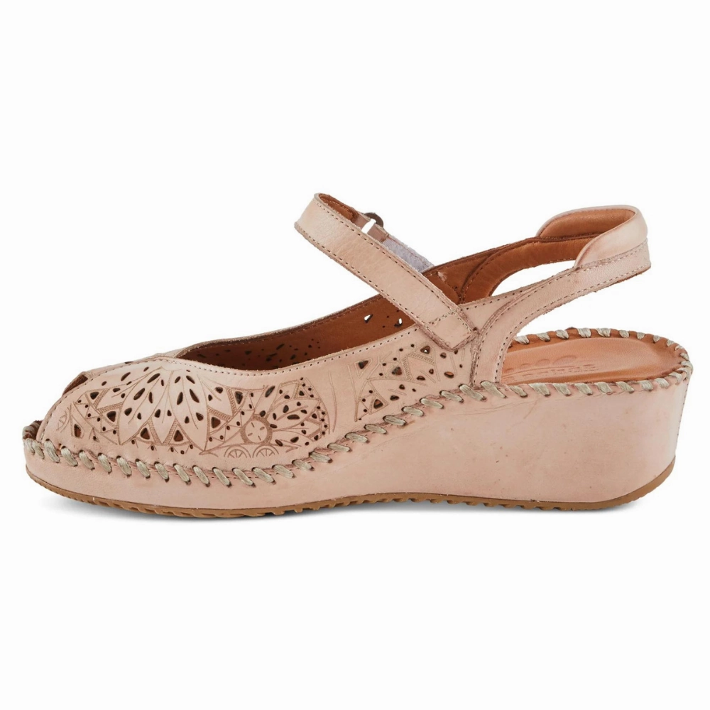 Report Sandals Spring Step Santonio Blush Leather Sandal (Women's)