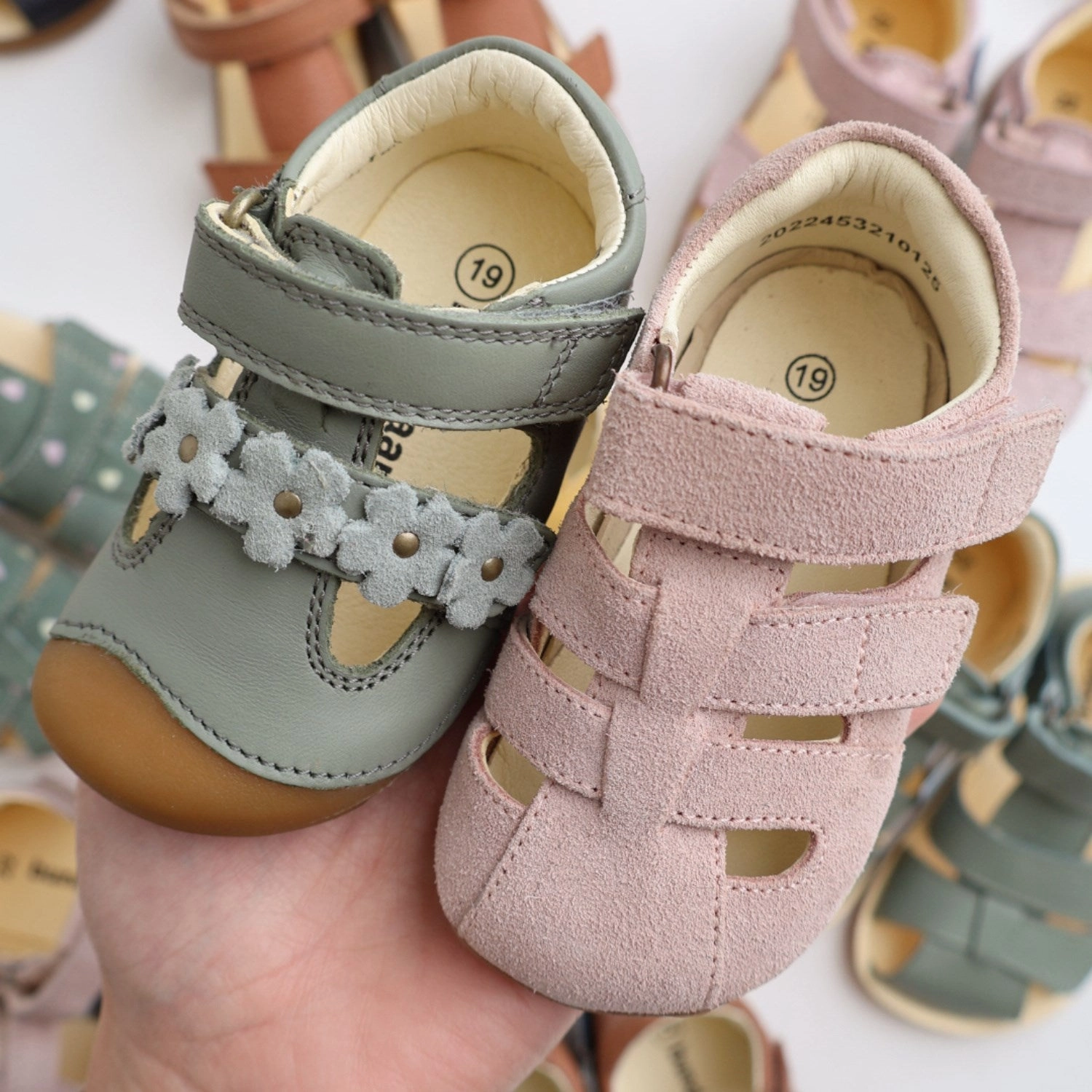 Bundgaard Old Rose Tobias Ankle Strap Flat Sandals