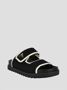 Prada Sandals Fadenna Two-Strap Crochet Sandals