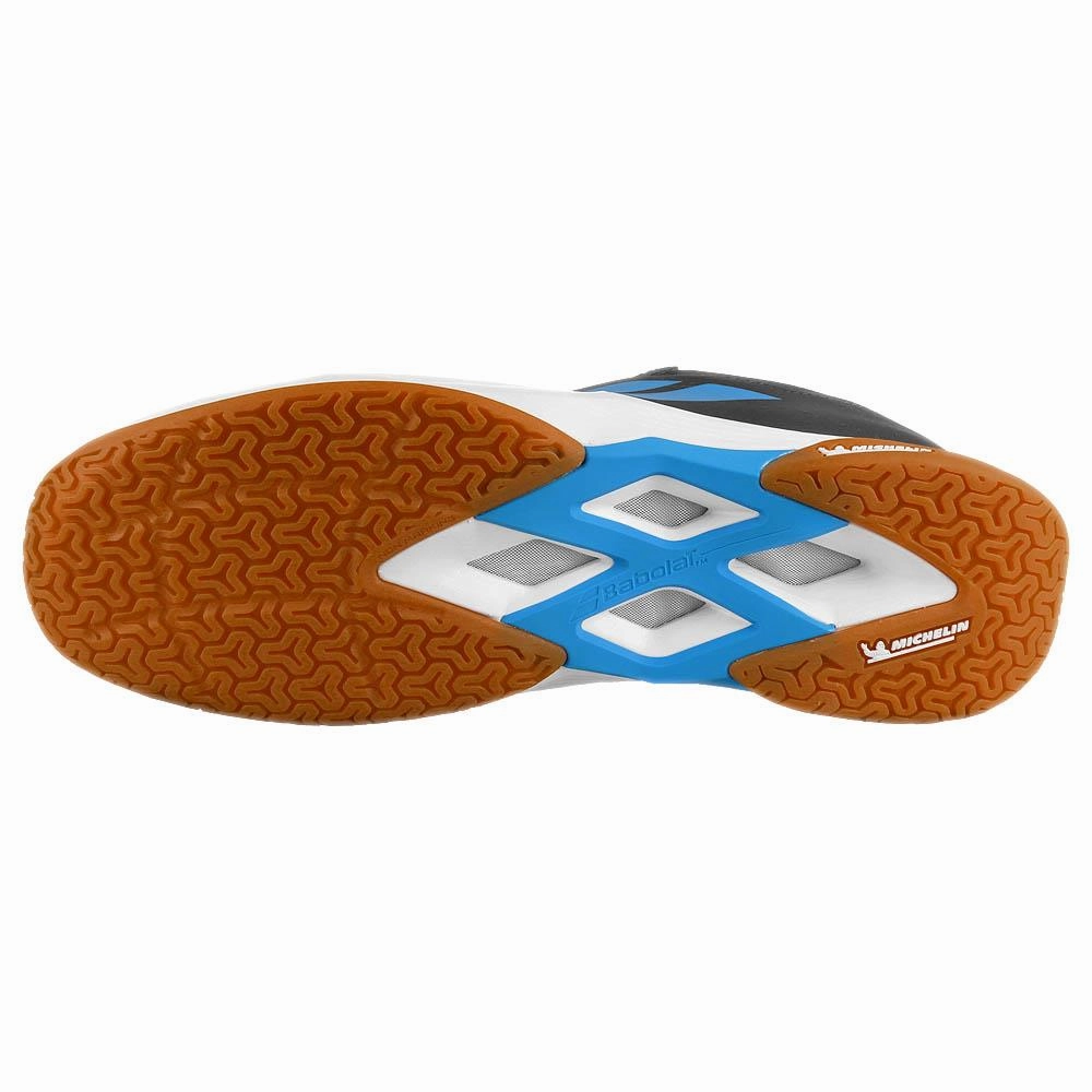 Babolat Men's Shadow Team 2 - Black/Blue Badminton Shoes With Best Cushioning