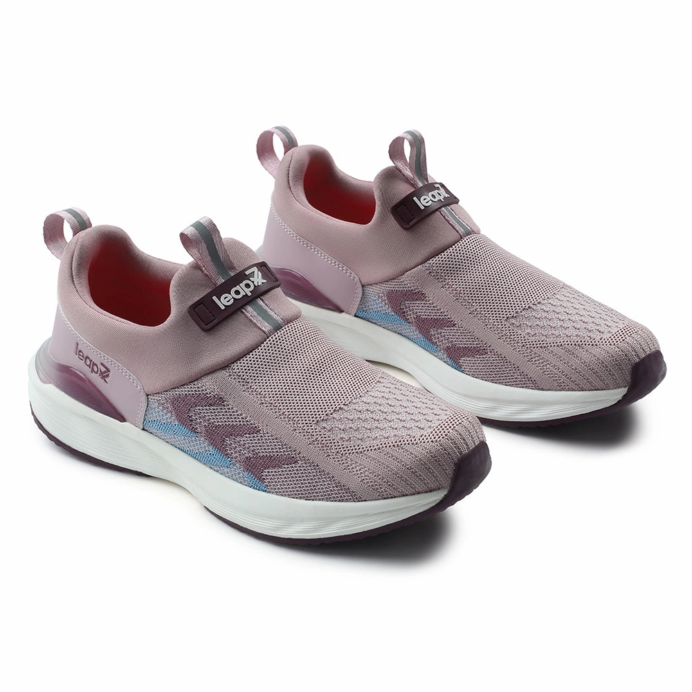 Run And Walk Leap7x Peach Non Lacing Sports Walking Shoes For Women AHANA By Liberty