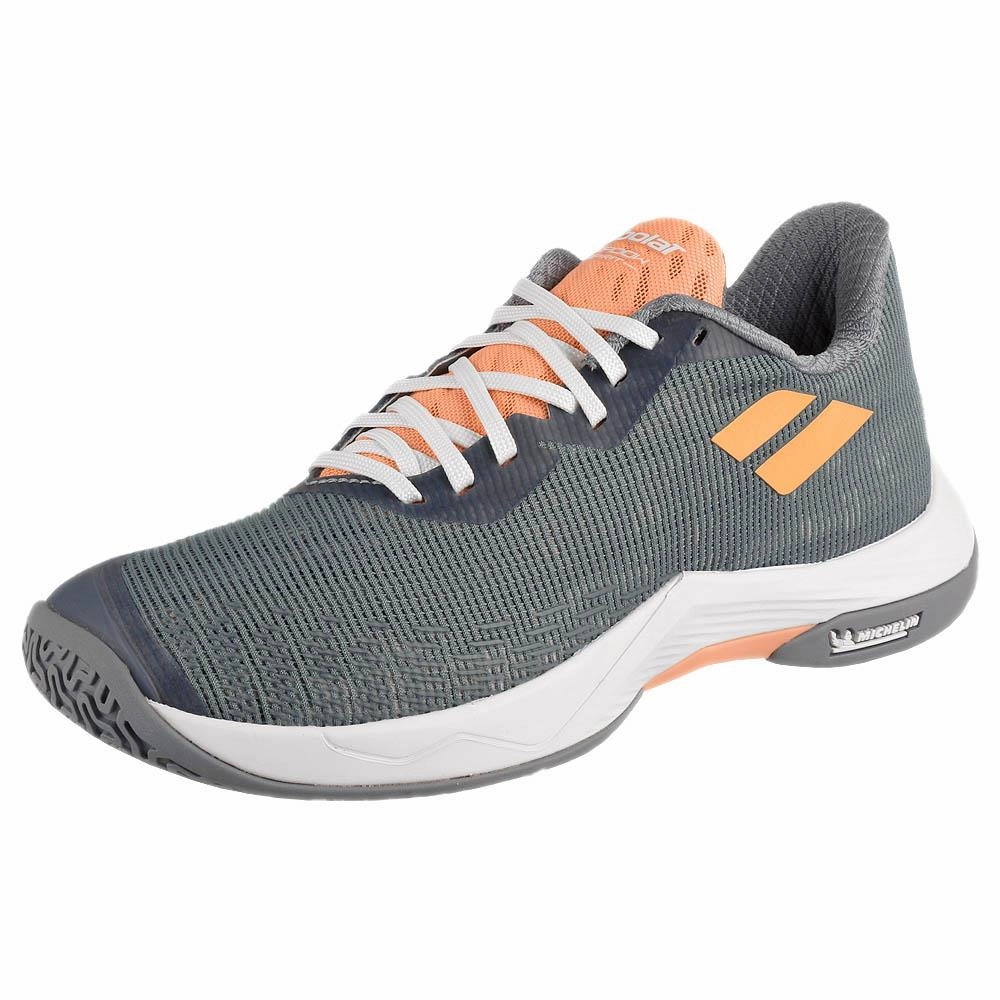 Babolat Women's Shadow Spirit 2 - Grey/Coral Badminton Shoes For Hard Court