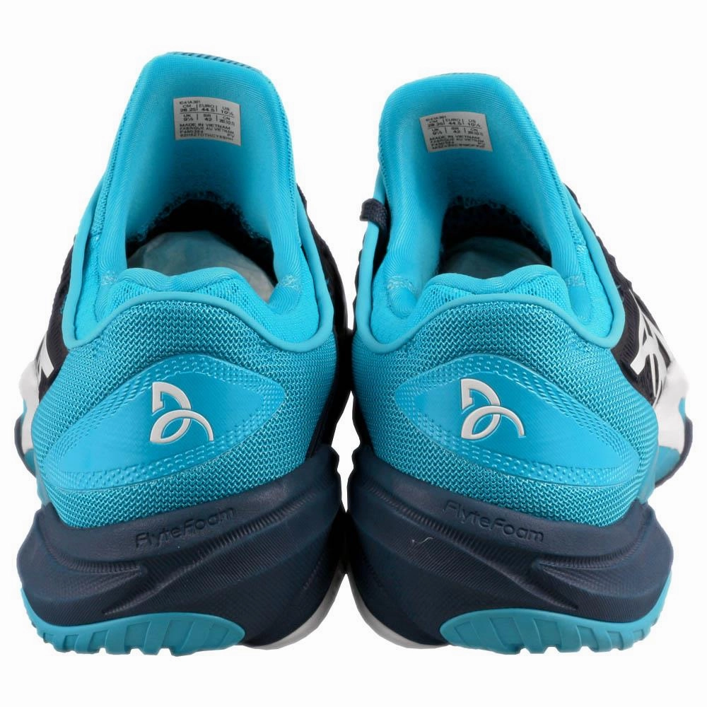 Tennis Shoes For Tennis Court Asics Men's Court FF 3 Novak - Blue Expanse/White