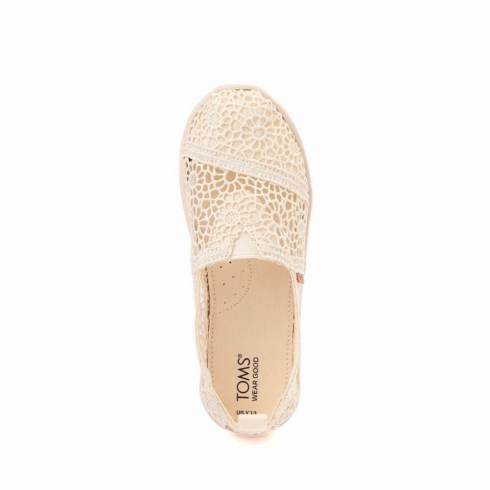 Toms Alpargata Crochet 1352591 Kids Ivory Slip On Comfort Casual Shoes KHD1627 Comfortable Waterproof Golf Shoes