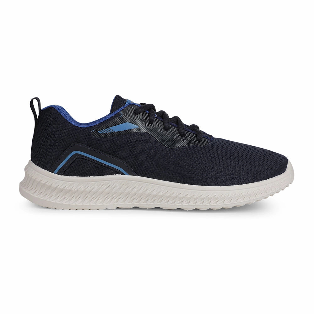 Force10 Blue Sports Walking Shoes For Men OSLO-M1E By Liberty Walking Shoes With Maximum Cushioning