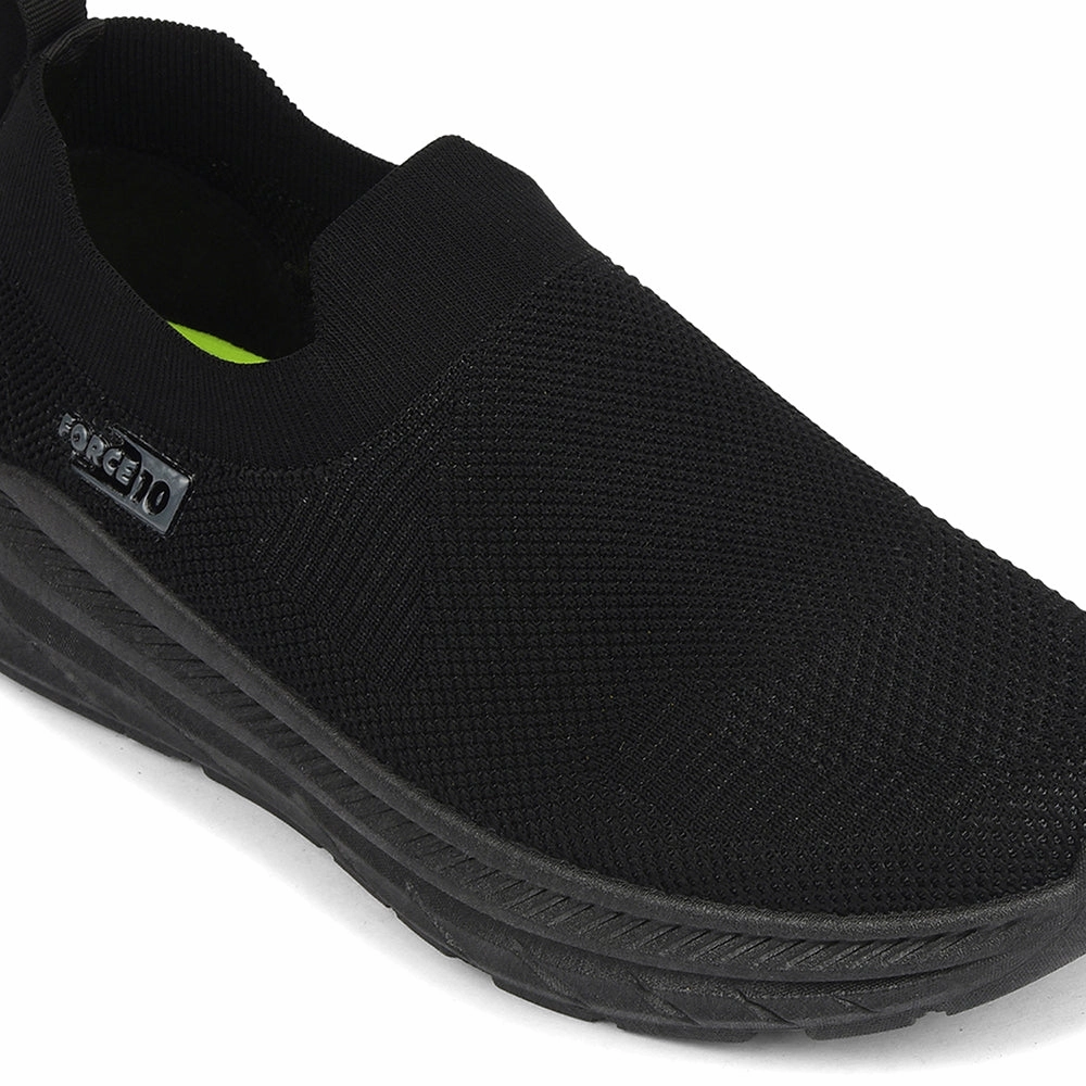 Best Walking Waterproof Force 10 Black Sports Non Lacing Walking Shoes For Men MATCHER-7E By Liberty