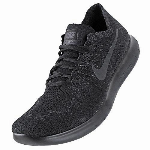 Nike Mesh Training Shoes Free Rn Flyknit 2017 Running Shoes Black/Anthracite 880843010 Size 11