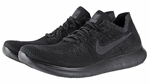 Wide Feet Training Shoes Free Rn Flyknit 2017 Running Shoes Black/Anthracite 880843010 Size 11