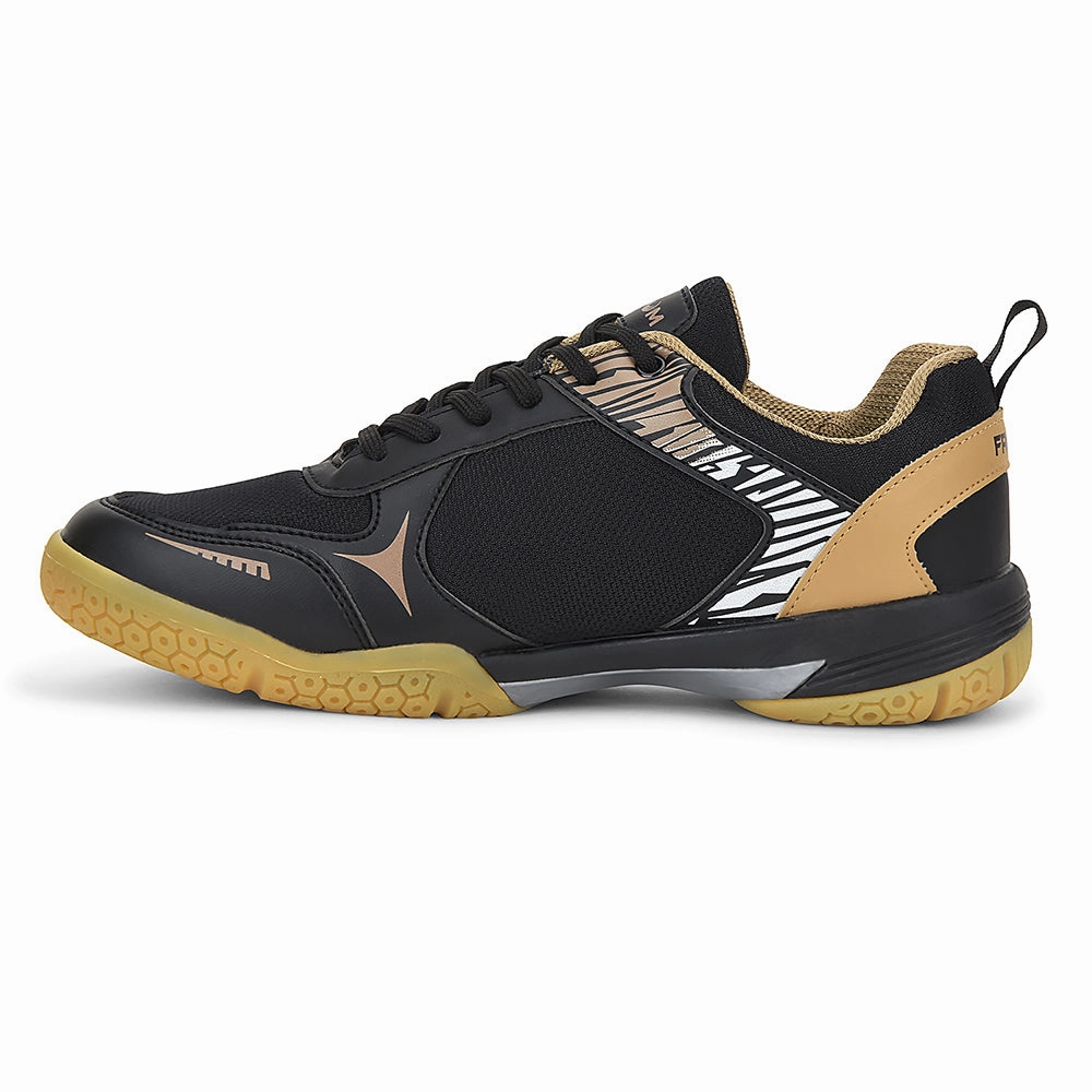 FREEDOM Black Sports Non-Marking Paddle/Pickleball & Badminton Shoes For Men PLUTO-1 By Liberty Kawasaki Badminton Shoe