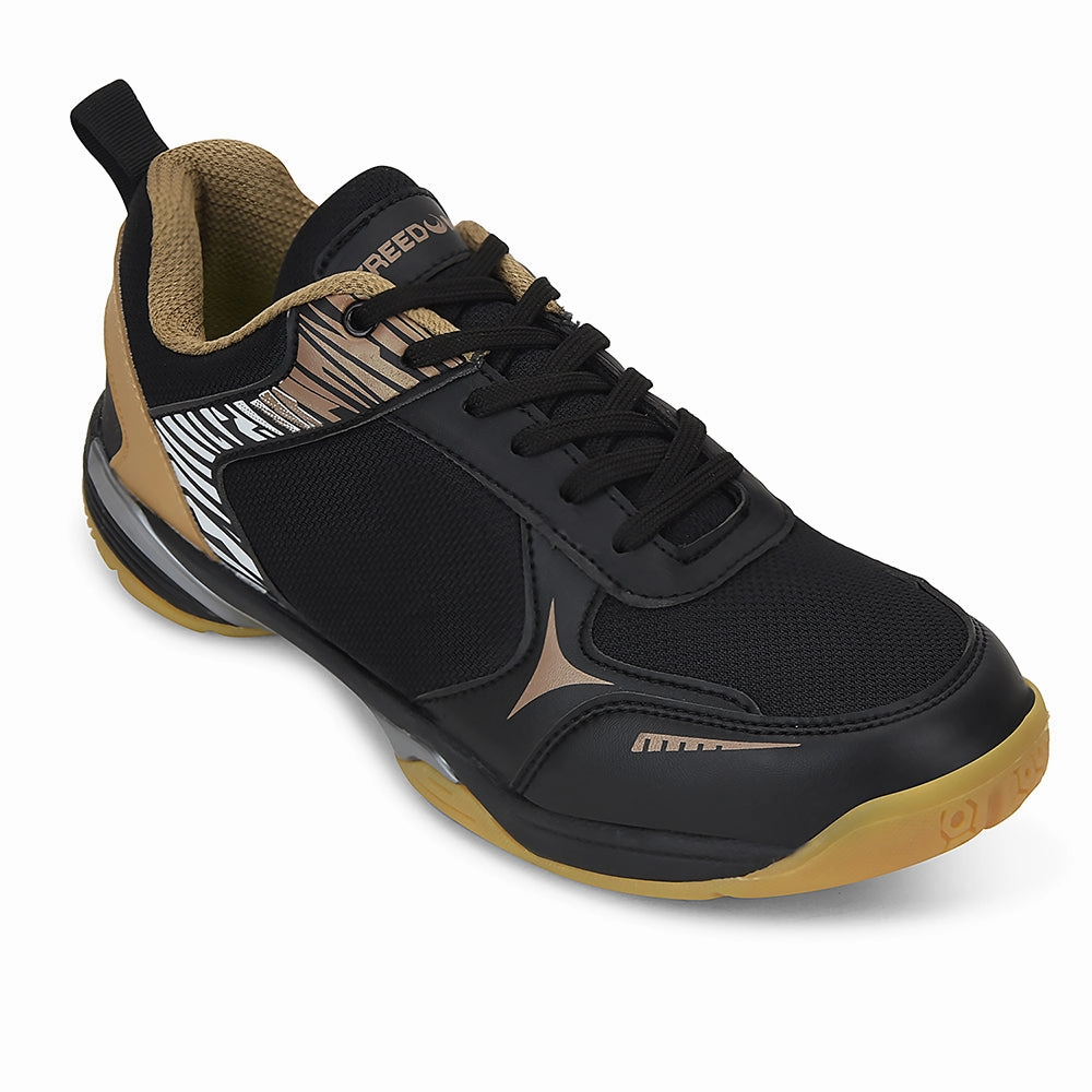 Difference Between Volleyball And Badminton Shoes FREEDOM Black Sports Non-Marking Paddle/Pickleball & Badminton Shoes For Men PLUTO-1 By Liberty