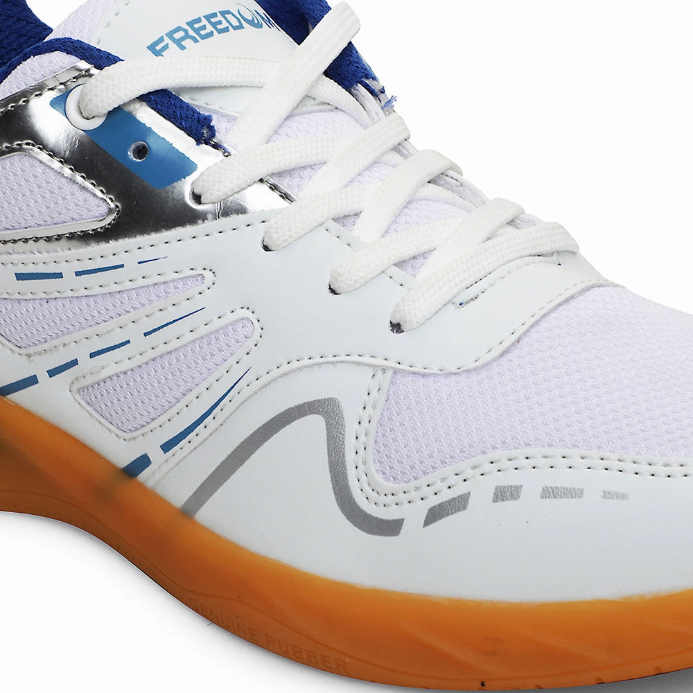 FREEDOM Sky Blue Sports Non-Marking Paddle/Pickleball & Badminton Shoes For Men ASPIRE-1E By Liberty The Best Badminton Shoes