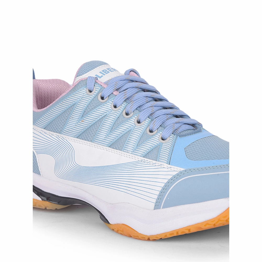 Bt Badminton Shoes FREEDOM Sky Blue Sports Non-Marking Paddle/Pickleball & Badminton Shoes For Men GRIPPER-01 By Liberty
