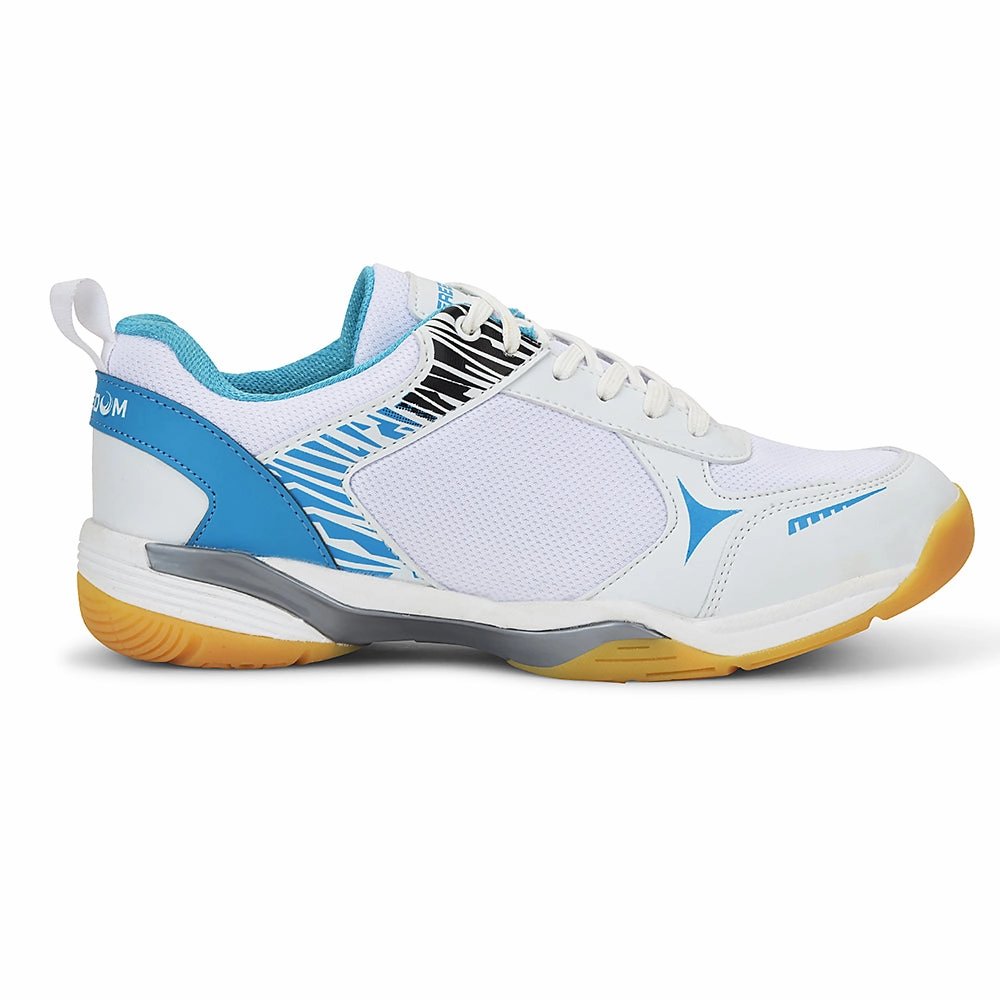 FREEDOM Sky Blue Sports Non-Marking Paddle/Pickleball & Badminton Shoes For Men PLUTO-1 By Liberty Badminton Shoes For Concrete Floor