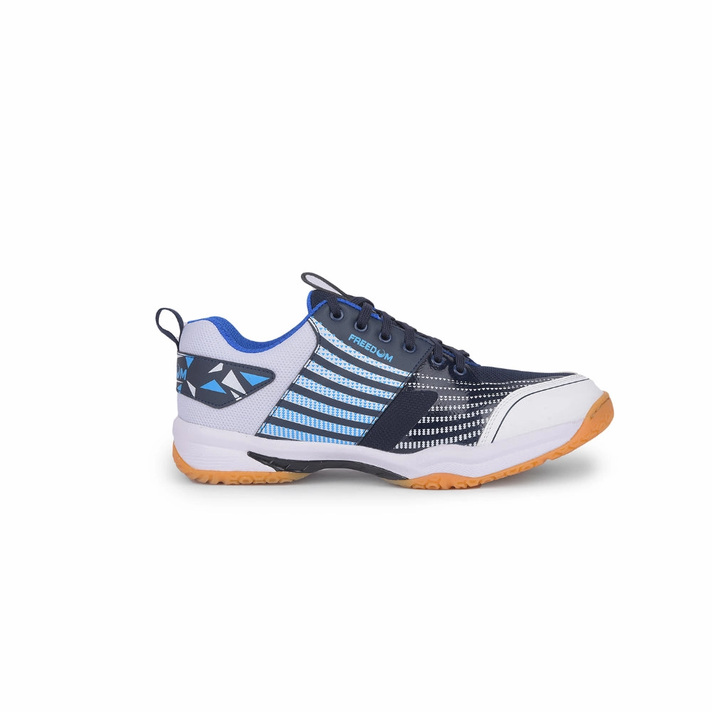 FREEDOM Sports Navy Blue Badminton & Pickleball Shoes For Men GRIPPER-02 By Liberty Badminton Bag Shoe Compartment