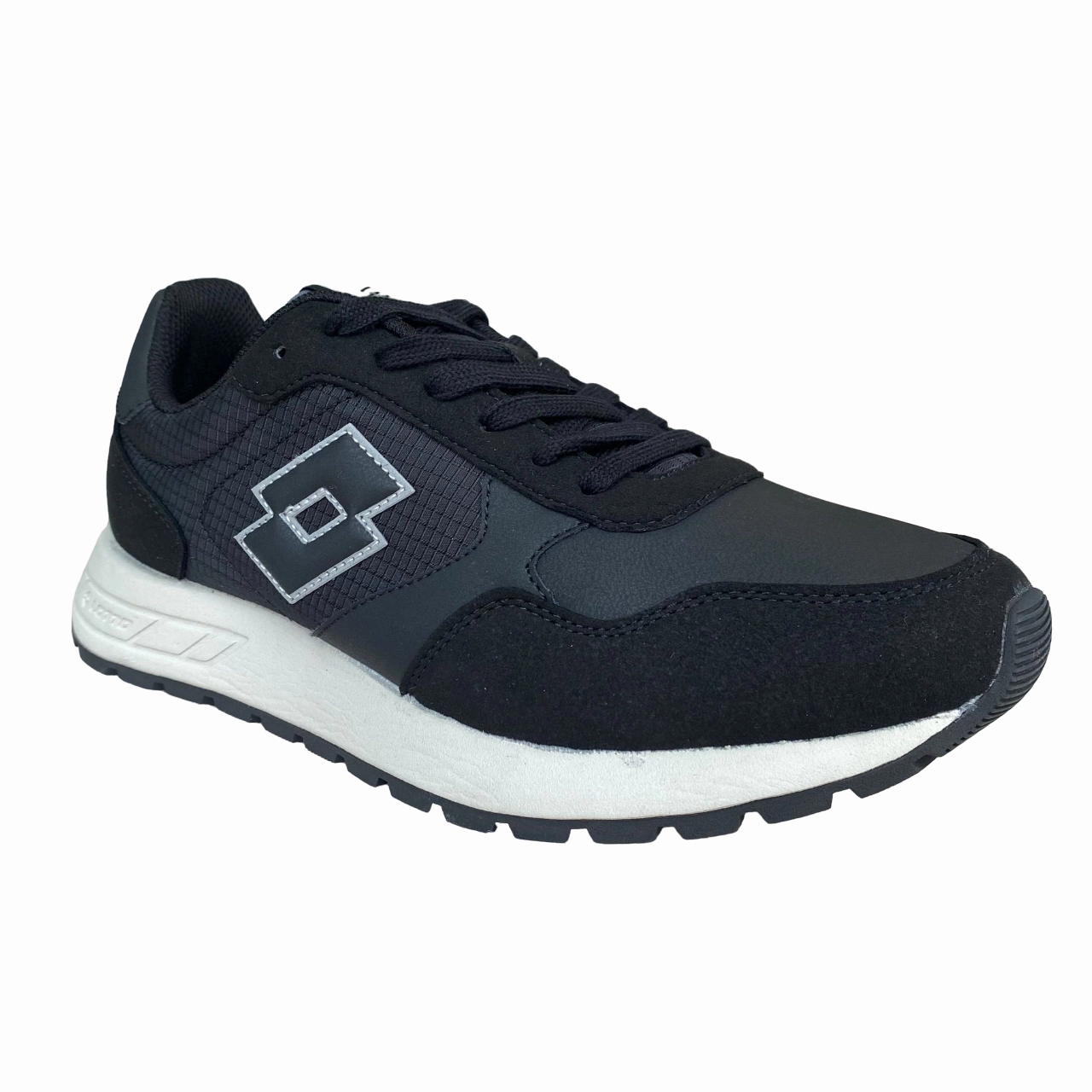 Lotto scarpa sneakers da uomo Trainer 2000 AMF II 219973 1H8 nero-grigio Lowmel Sneakers