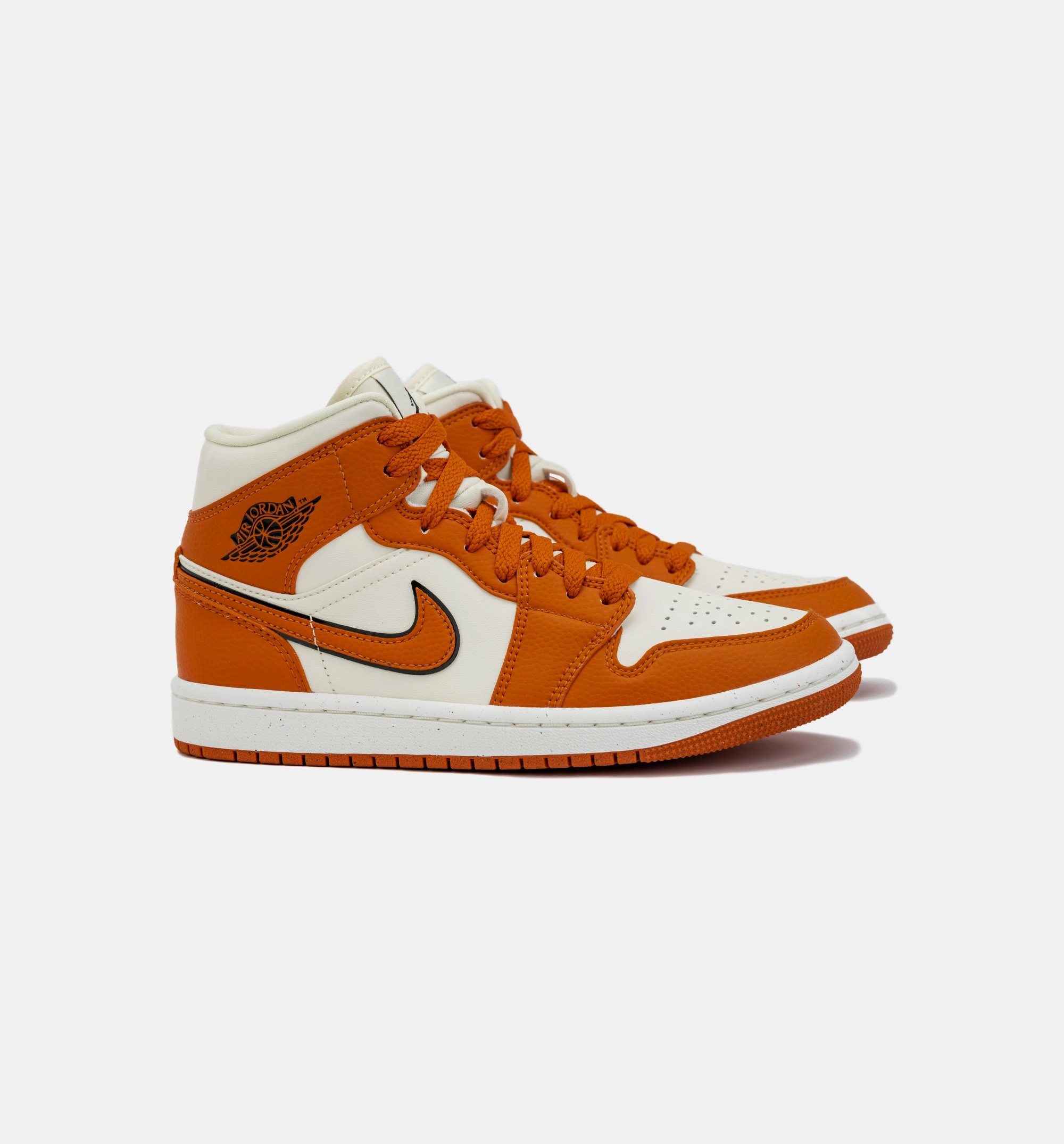 Air Jordan 1 Retro Mid SE Sport Spice Womens Lifestyle Shoe - Orange/White The World's Best Basketball Shoes