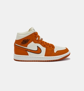 Basketball Shoes With Pump On Tongue Air Jordan 1 Retro Mid SE Sport Spice Womens Lifestyle Shoe - Orange/White
