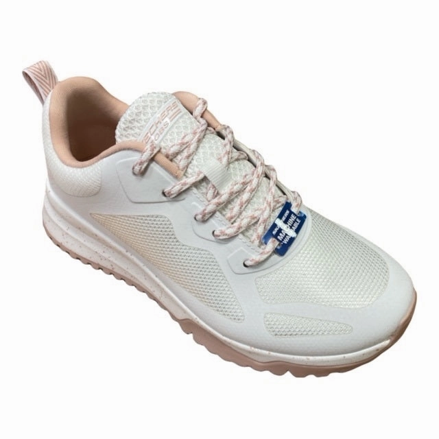 Cloth Sneakers Skechers scarpa sneakers da donna Bobs Squad 3 Star Flight 117186/WLPK bianco rosa