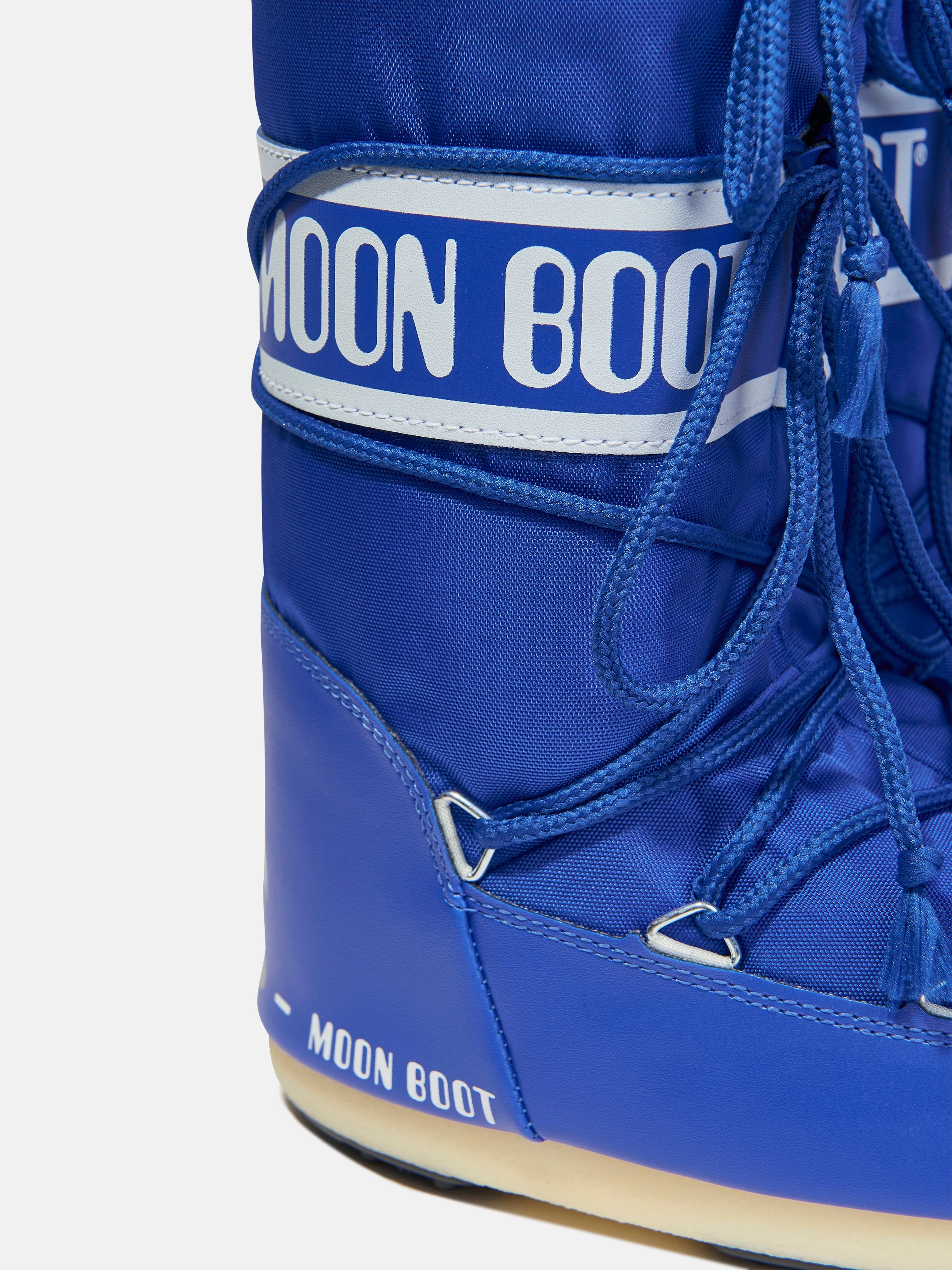 Most Fashionable Snow Boots Moon Boot Kids Icon Nylon Snow Boots in Blue