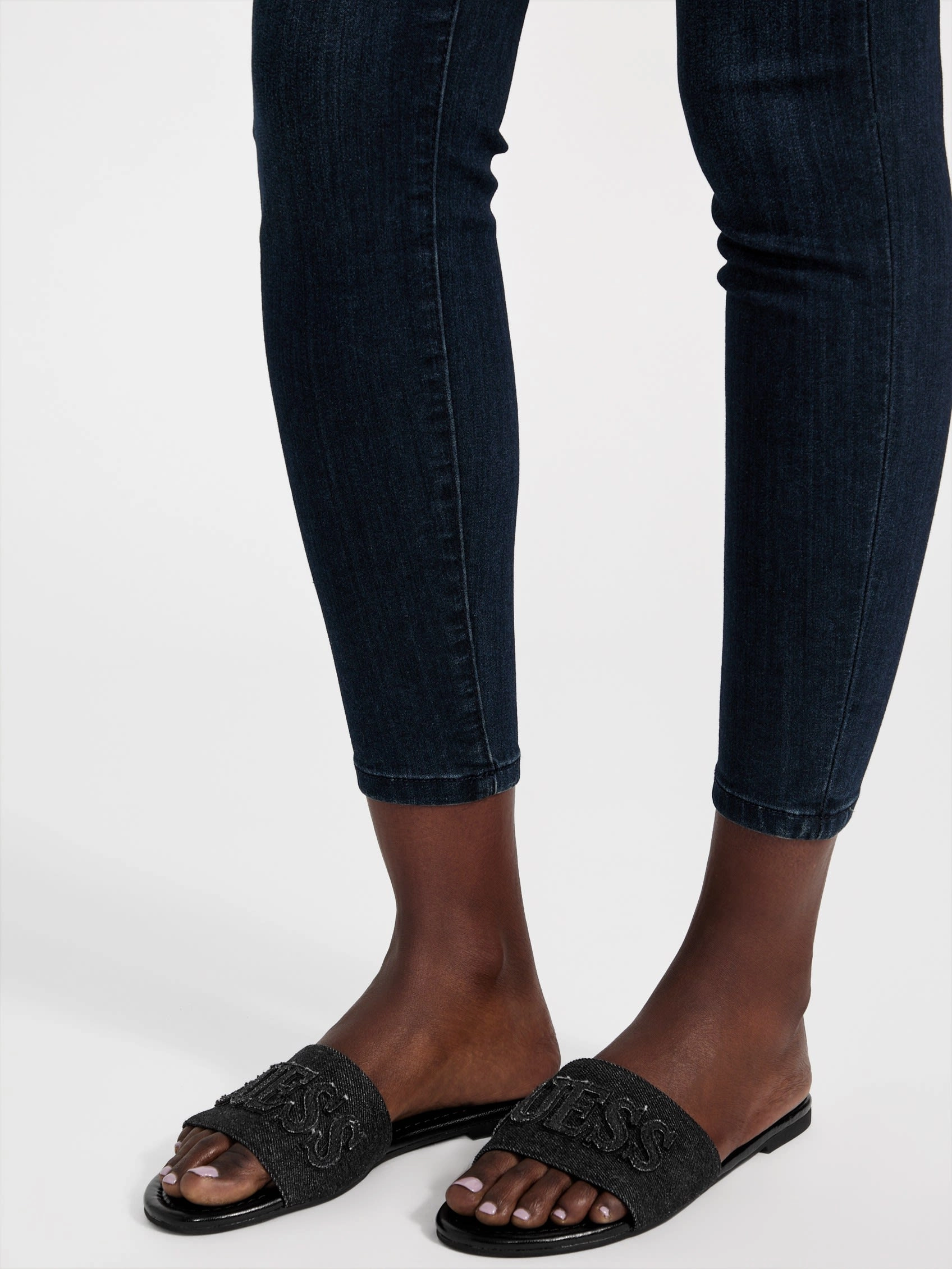 Havas Denim Slide Sandals And White Sandals