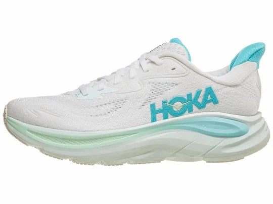 Hoka | Clifton 10 | Women's | White/Cielo Blue Extra Wide