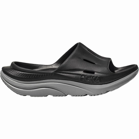 Description Men's Hoka Ora Recovery Slide 3, Stellar Grey, 12 D Medium