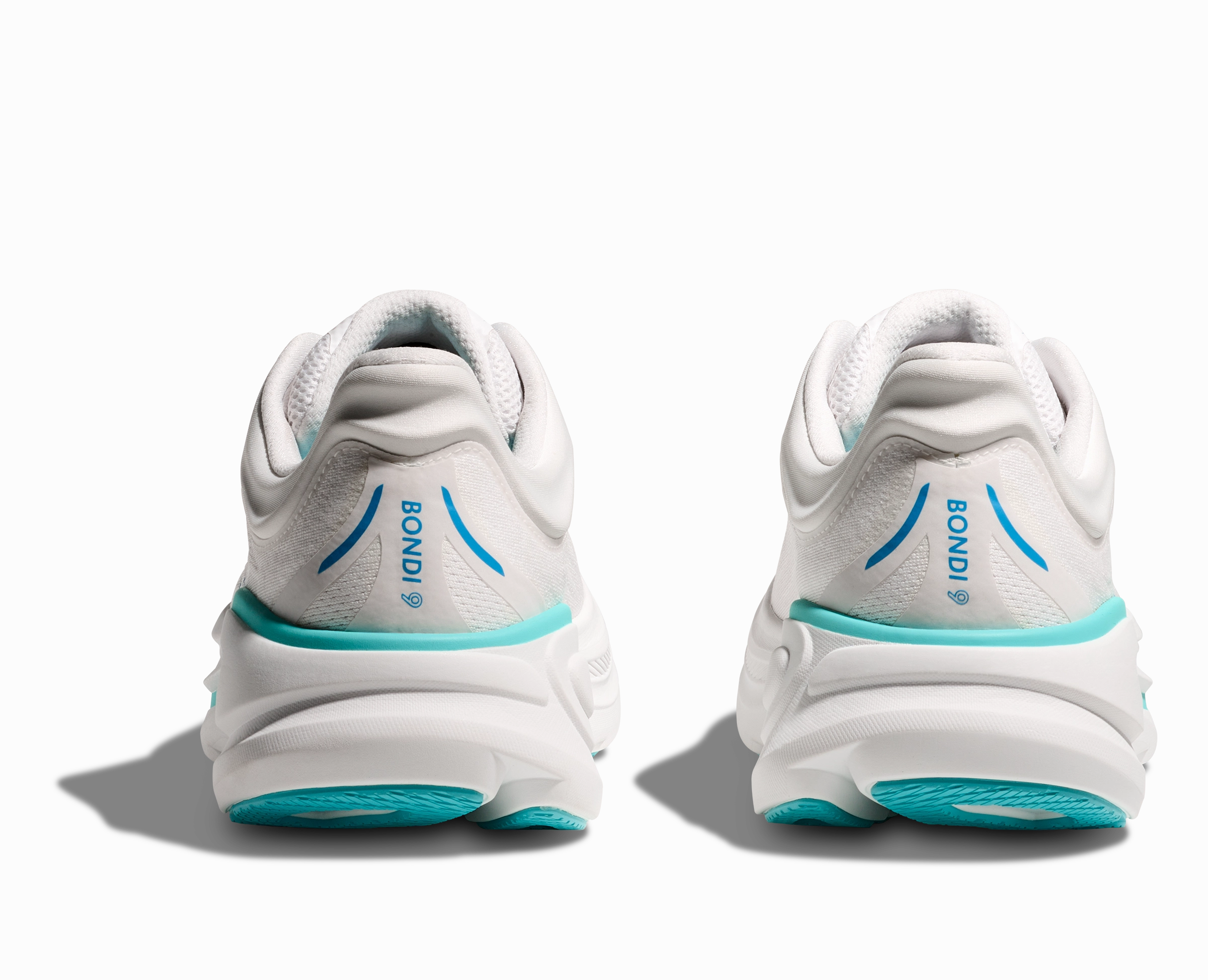 HOKA Men's Bondi 9 - WHITE / HOKA BLUE Shoes Clearance