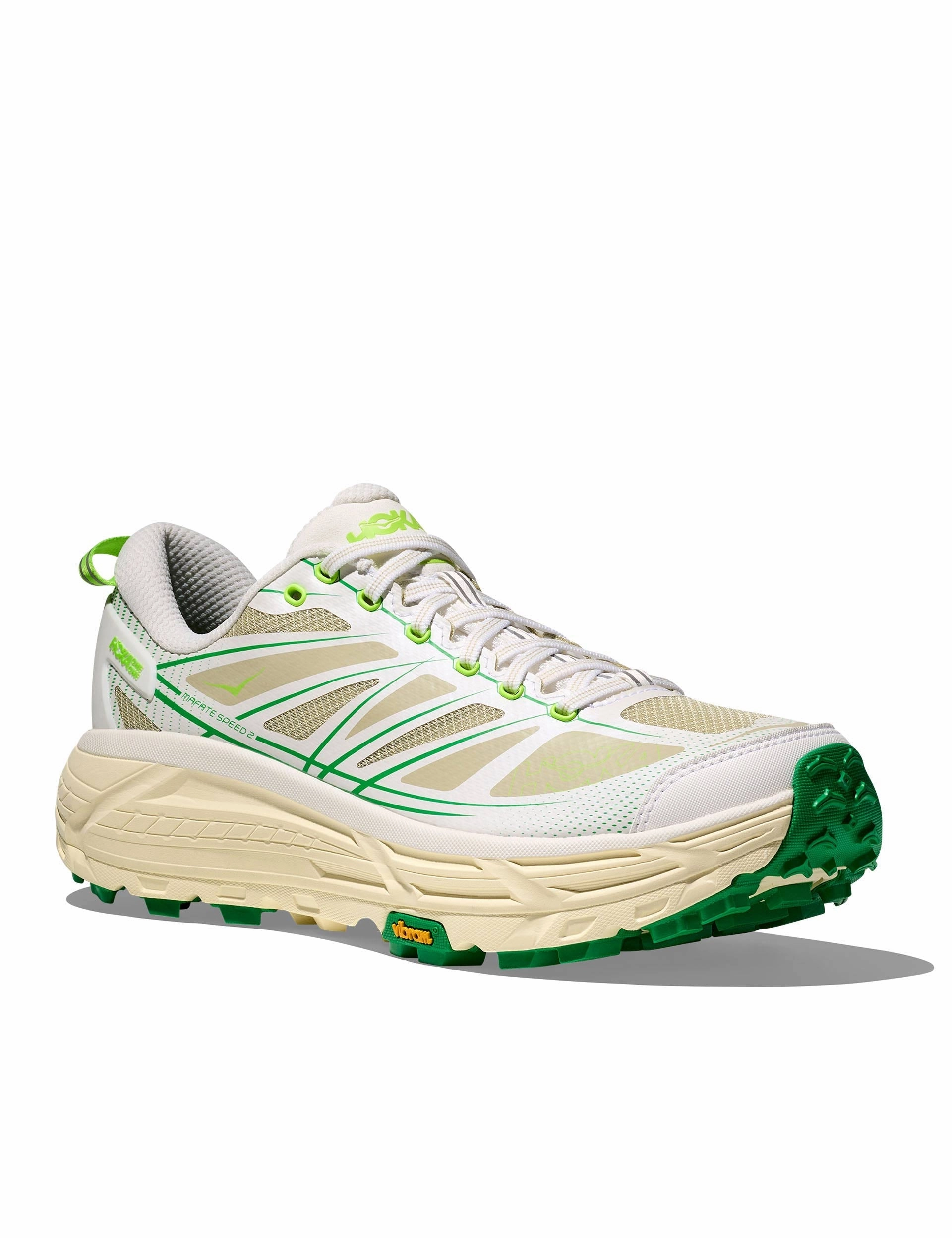 Mafate Speed 2 - White/Fresh Cut Grass Best Shoes For Walking With Arch Support