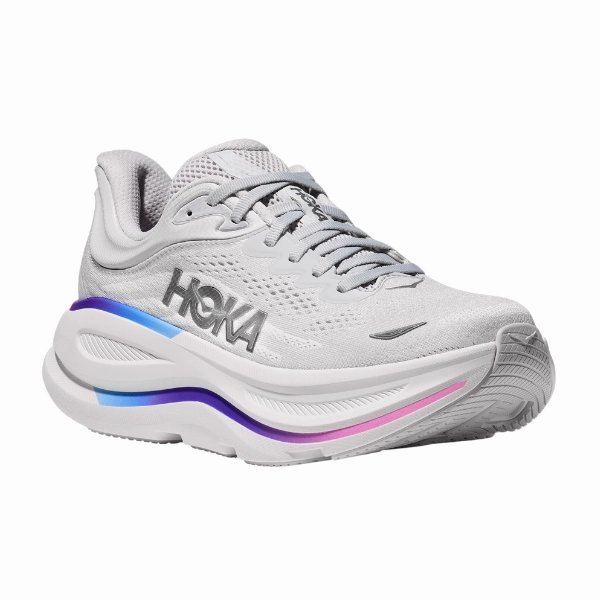 Pronation Shoes Hoka Women's Wide Bondi 9 Cosmic Grey/White