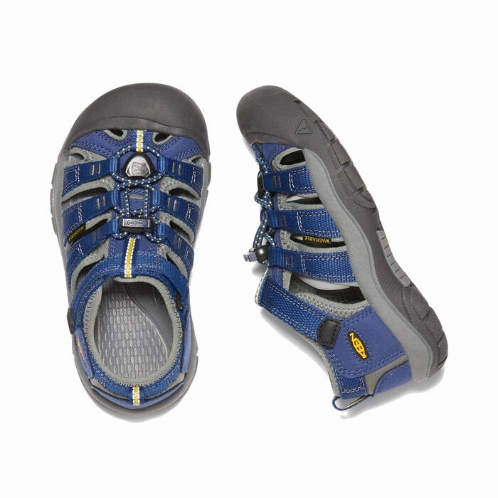 Best Hiking Shoes For Rain Keen Little Kids' Newport H2 Sandal - Blue Depths/Gargoyle