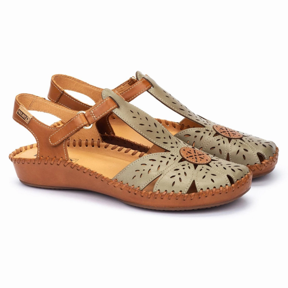 Sandals Great Exuma Bahamas Pikolinos P. Vallarta Sage Leather Sandals (Women's)