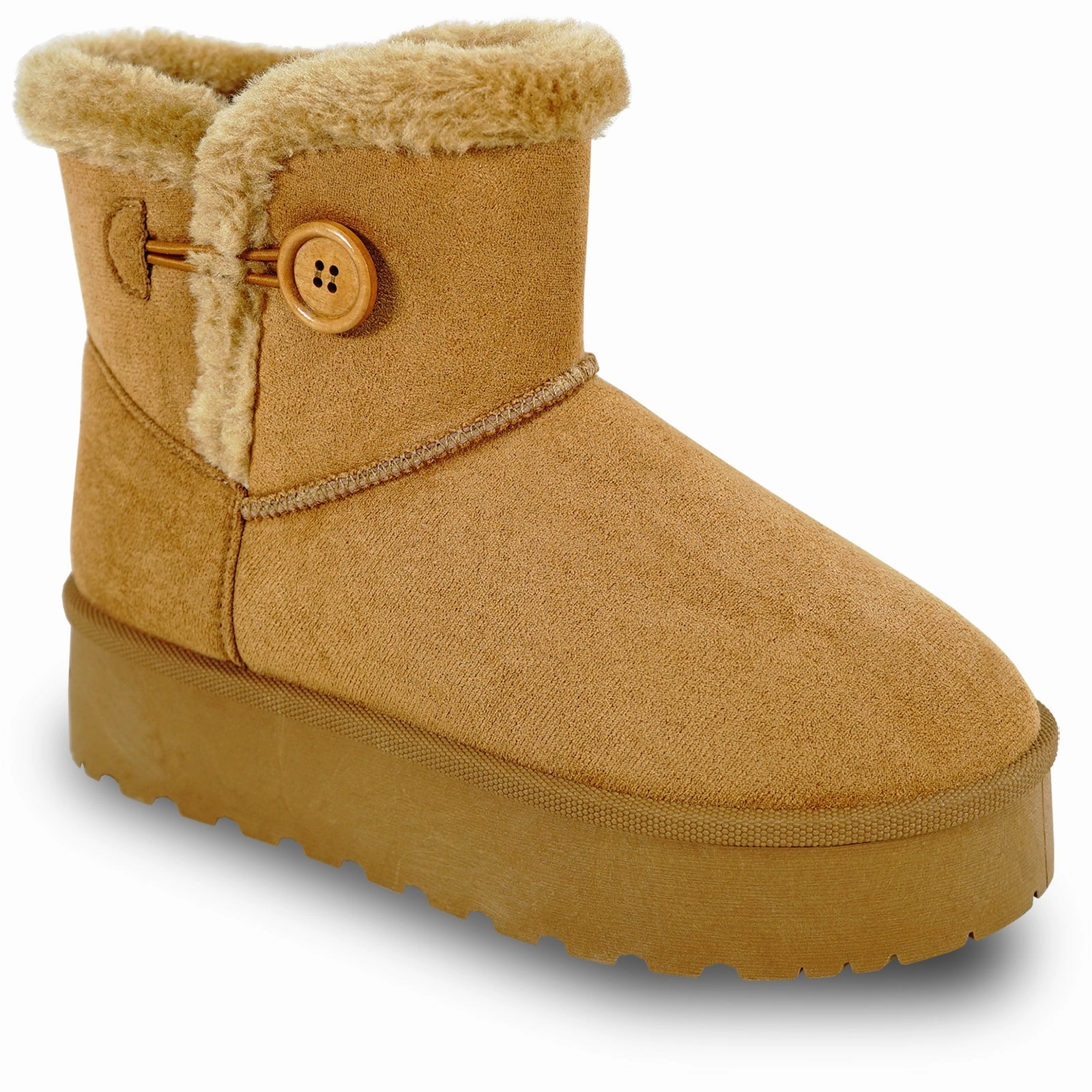 KOZI Women Boot Maggie-1 Ankle Snow Boot Tan Snow Boots Size 10.5