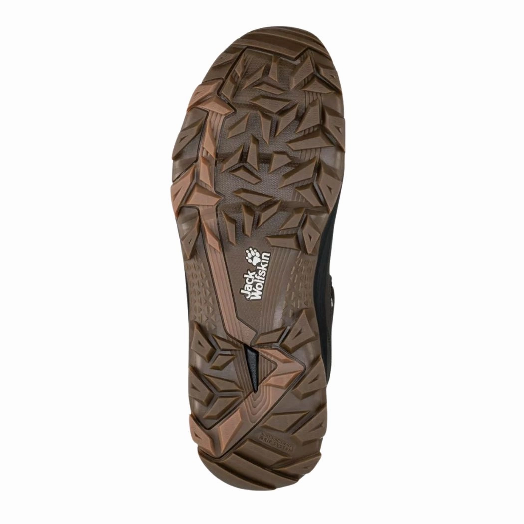 jack wolfskin Everquest Texapore Mid Men's Waterproof Winter Shoes Flat Feet Walking Best