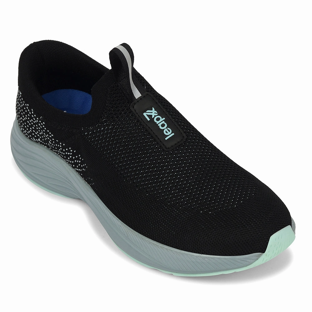 Walking Around Europe Good Leap7x Black Sports Non Lacing Walking Shoes For Men EAZYGO-252 By Liberty