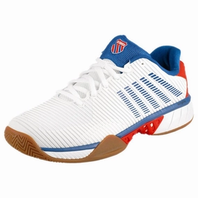 K-Swiss Men's Hypercourt Express 2 - Indoor - White/Red Best Shoes For Badminton