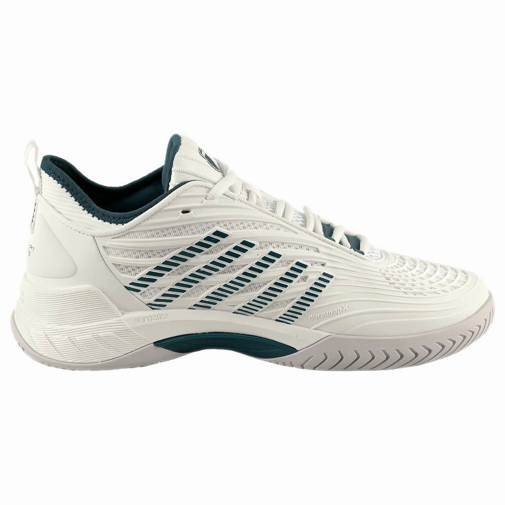 Brooks Tennis Shoes K-Swiss Men's Hypercourt Supreme 2 - Star White/Indian Teal