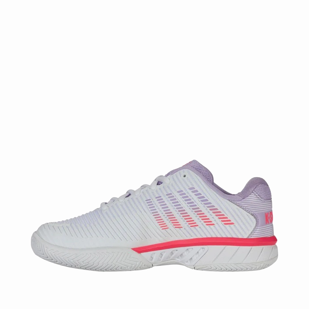 K-Swiss Women's Hypercourt Express 2 Court Sneaker in White/Orchid Petal/Neon Blaze Nike Grey Tennis Shoes