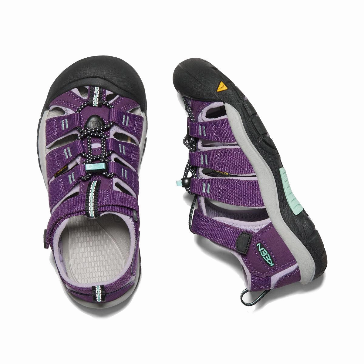 Keen Little Kids' Newport H2 Sandal - Purple Pennant/ Lavender Gray Hiking Shoes For Work
