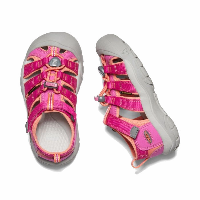 Hiking Shoes With Toe Box Keen Little Kids' Newport H2 Sandal - Very Berry/Fusion Coral