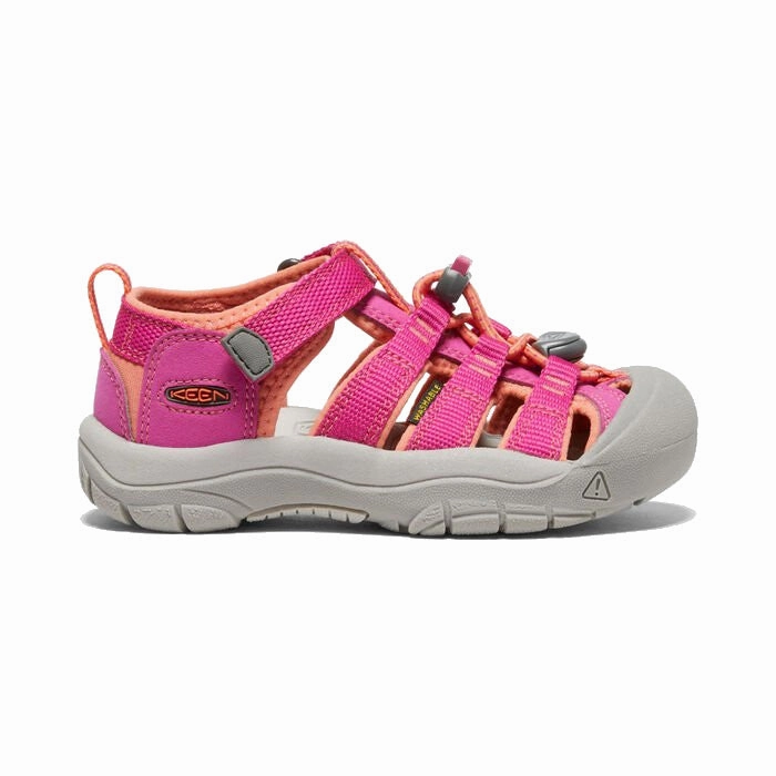 Keen Little Kids' Newport H2 Sandal - Very Berry/Fusion Coral Hiking Grip