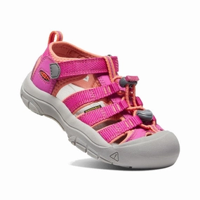 Keen Little Kids' Newport H2 Sandal - Very Berry/Fusion Coral Climbing Shoe Laces