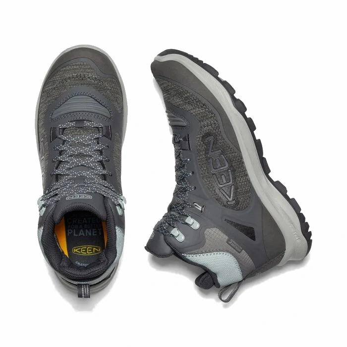 Keen Women's Terradora Flex Waterproof Boot - Magnet/Cloud Blue Hiking Shoes That Dry Fast