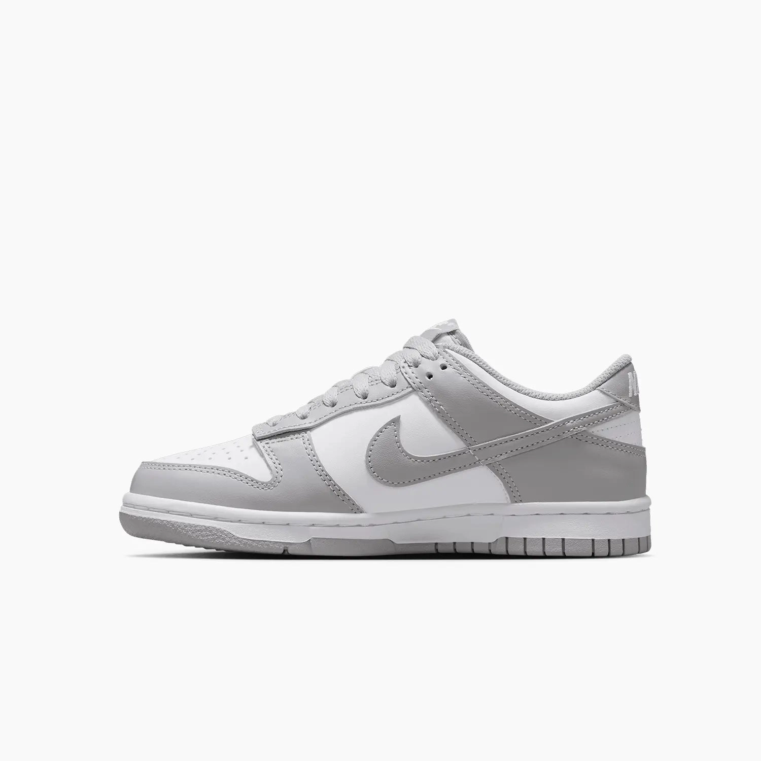 Kid's Dunk Low "Light Smoke Grey" Grade School Pink And Yellow Basketball Shoes